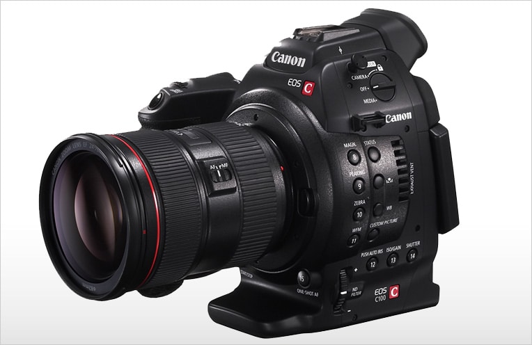Características de la cámara de producción audiovisual Canon EOS C100.